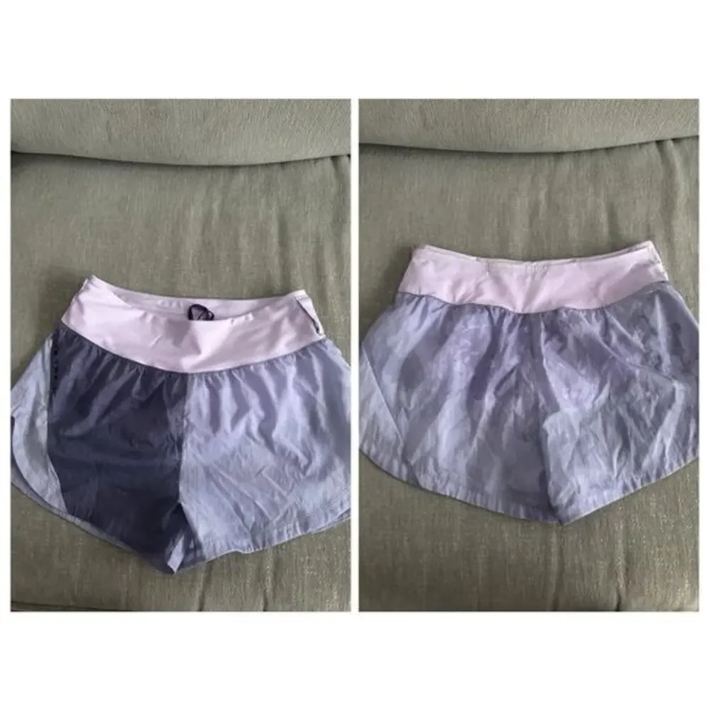 NIKE Trail Purple Tie Dye Running Shorts M Color Block